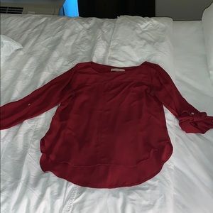 XS Loft Maroon Blouse